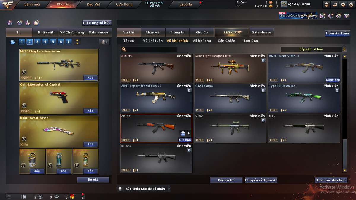 shop acc cf uy tin gia re